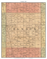 Crandon, South Dakota 1899 Old Town Map Custom Print - Spink Co.
