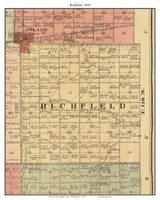 Richfield, South Dakota 1899 Old Town Map Custom Print - Spink Co.