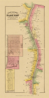 Upper Ohio River and Valley Part 24 - 418 to 424 Miles Below Pittsburgh, and Chillo, Rural and Utopia, Ohio Kentucky, 1877 - Upper Ohio River and Valley Atlas - Old Map Custom Reprint - USA Regional 214, 215