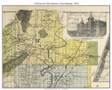 15th & 24th Districts Floyd Springs, Georgia 1895 Old Town Map Custom Print - Floyd Co.