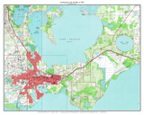 Leesburg & Lake Griffin 1965 - Custom USGS Old Topo Map - Florida