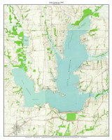 Lake Lavon 1963 - Custom USGS Old Topo Map - Texas Lake Lavon 1963 - Custom USGS Old Topo Map - Texas