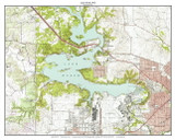 Lake Worth 1955 - Custom USGS Old Topo Map - Texas Lake Worth 1955 - Custom USGS Old Topo Map - Texas