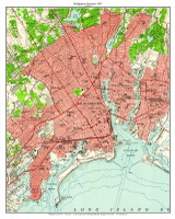 Bridgeport Seacoast - Fayerweather Island - 7x7 Coast 7 1951 - Custom USGS Old Topo Map - Connecticut