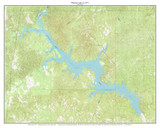 Wateree Lake 1971 - Custom USGS Old Topo Map - South Carolina