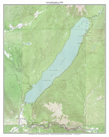 Lake McDonald 1968 - Custom USGS Old Topo Map - Montana Lake McDonald 1968 - Custom USGS Old Topo Map - Montana