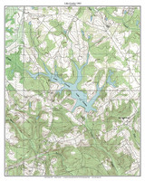 Lake Cooley 1983 - Custom USGS Old Topo Map - South Carolina