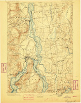 Ticonderoga, New York 1896 (1898) USGS Old Topo Map Reprint 15x15 VT Quad 144322