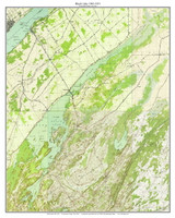 Black Lake 1943-1951 - Custom USGS Old Topo Map - New York - Great Lakes Shoreline