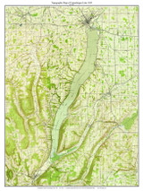 Canandaigua Lake 1943 - Custom USGS Old Topo Map - New York - Finger Lakes