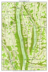 Hemlock Lake 1942 - Custom USGS Old Topo Map - New York - Finger Lakes