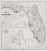 Florida 1846 Bruff - UMI - Old State Map Reprint Florida 1846 Bruff - UMI - Old State Map Reprint