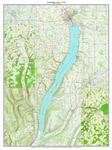 Canandaigua Lake 1978 - Custom USGS Old Topo Map - New York - Finger Lakes