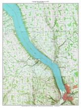 Cayuga Lake and Ithaca 1975 - Custom USGS Old Topo Map - New York - Finger Lakes