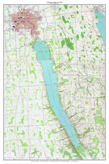 Owasco Lake 1976 - Custom USGS Old Topo Map - New York - Finger Lakes