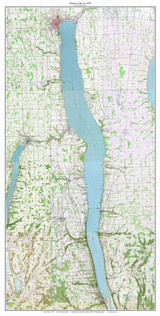 Seneca Lake 1979 - Custom USGS Old Topo Map - New York - Finger Lakes