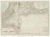 New York Bay & Harbor, 1845 - Old Map Reprint - USA Regional 1854 Coast Survey 4 NYC