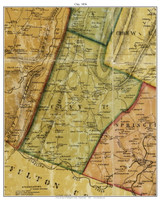 Clay Township, Pennsylvania 1856 Old Town Map Custom Print - Huntingdon Co.