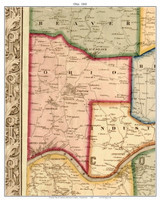 Ohio Township, Pennsylvania 1860 Old Town Map Custom Print - Beaver Co. - Lawrence & Beaver Cos.