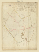 Woburn, Massachusetts 1794 Old Town Map Reprint - Roads Place Names  Massachusetts Archives Woburn, Massachusetts 1794 Old Town Map Reprint - Roads Place Names  Massachusetts Archives