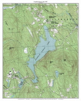 Franklin Pierce Lake 1987 - Custom USGS Old Topo Map - New Hampshire - South West