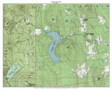 Gregg Lake 1987 - Custom USGS Old Topo Map - New Hampshire - South West