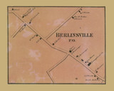 Berlinsville, Lehigh Township Pennsylvania 1860 Old Town Map Custom Print - Northampton Co.
