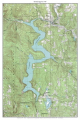 Harriman Reservoir 1987 1987 - Custom USGS Old Topo Map - Vermont
