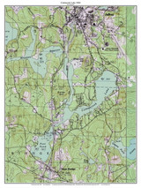 Contoocook Lake  1984 - Custom USGS Old Topo Map - New Hampshire - South West