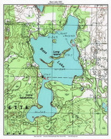 Bass Lake 1983 - Custom USGS Old Topo Map - Michigan 2