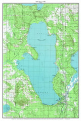 Burt Lake 1982 - Custom USGS Old Topo Map - Michigan 2