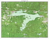Lake Michigamme 1956 - Custom USGS Old Topo Map - Michigan 1 Lake Michigamme 1956 - Custom USGS Old Topo Map - Michigan 1