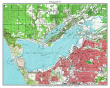 Muskegon Lake 1972 - Custom USGS Old Topo Map - Michigan 3