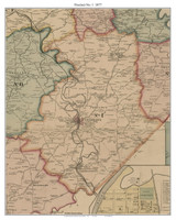 Precinct 1 (Cynthiana, Lairs Station) - Old Town Map Custom Print - Harrison Co., Kentucky 1877
