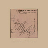 Colemansville Village (Precinct 4) - Old Town Map Custom Print - Harrison Co., Kentucky 1877
