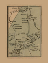 South Groveland Village - Groveland Massachusetts 1856 Old Town Map Custom Print - Essex Co.