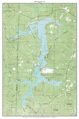 White Oak Lake 1973 - Custom USGS Old Topo Map - Arkansas