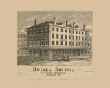 Dwinel House (picture) - Bangor Maine 1859 - Old Town Map Custom Print - Penobscot Co.