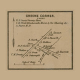 Greene Corner, Maine 1858 Old Town Map Custom Print - Androscoggin Co.