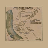 Little River Village, Lisbon, Maine 1858 Old Town Map Custom Print - Androscoggin Co.