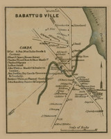 Sabattusville, Webster, Maine 1858 Old Town Map Custom Print - Androscoggin Co.