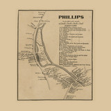Phillips Village, Maine 1861 Old Town Map Custom Print - Franklin Co.