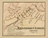 Harraseeket Landing, Freeport, Maine 1857 Old Town Map Custom Print - Cumberland Co.