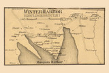 Winter Harbor, Gouldsborough, Maine 1860 Old Town Map Custom Print - Hancock Co.