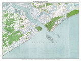 North Edisto River Mouth 1960 - Custom USGS Old Topo Map - South Carolina Coast