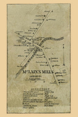 McLains Mills, Appleton, Maine 1859 Old Town Map Custom Print - Waldo Co.