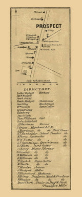Prospect Village, Maine 1859 Old Town Map Custom Print - Waldo Co.