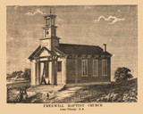 Freewill Baptist Church, Lake Village, New Hampshire 1871 Old Town Map Custom Print - Belknap Co.