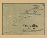 Sugar Hill Village, Lisbon, New Hampshire 1860 Old Town Map Custom Print - Grafton Co.