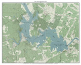 Lake Lyndon B Johnson 1967 - Custom USGS Old Topo Map - Texas